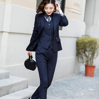 Female Fashion Temperament Small Suit Formal Work Clothes Suit