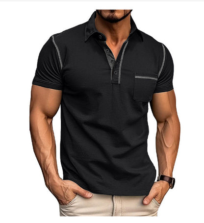 Short-sleeved Polo Shirt Summer Casual Quick-dry Tops Men Clothing