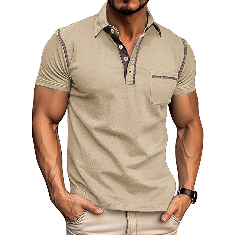 Short-sleeved Polo Shirt Summer Casual Quick-dry Tops Men Clothing